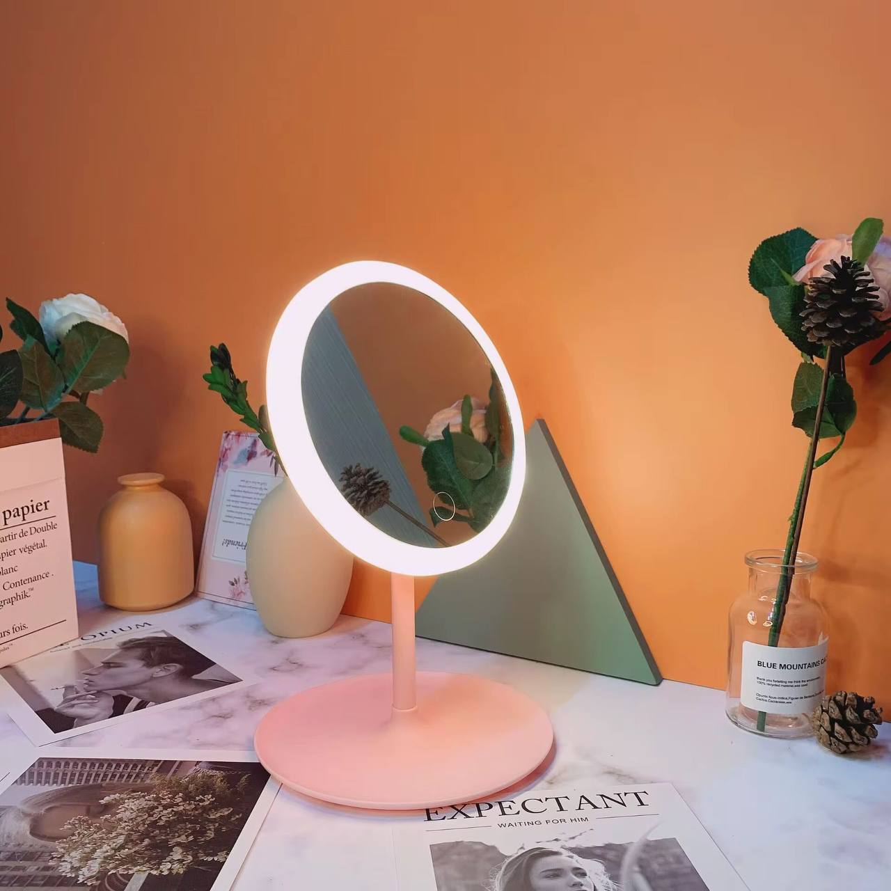 Rechargeable LED makeup  mirror