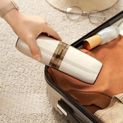 Portable transparent travel toothbrush toothpaste container