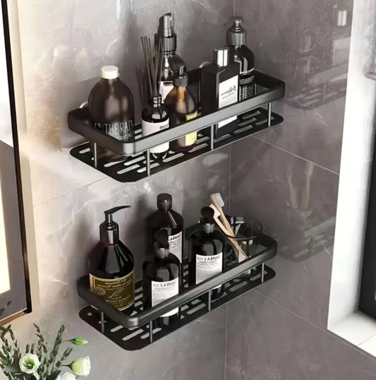 Double bathroom racks