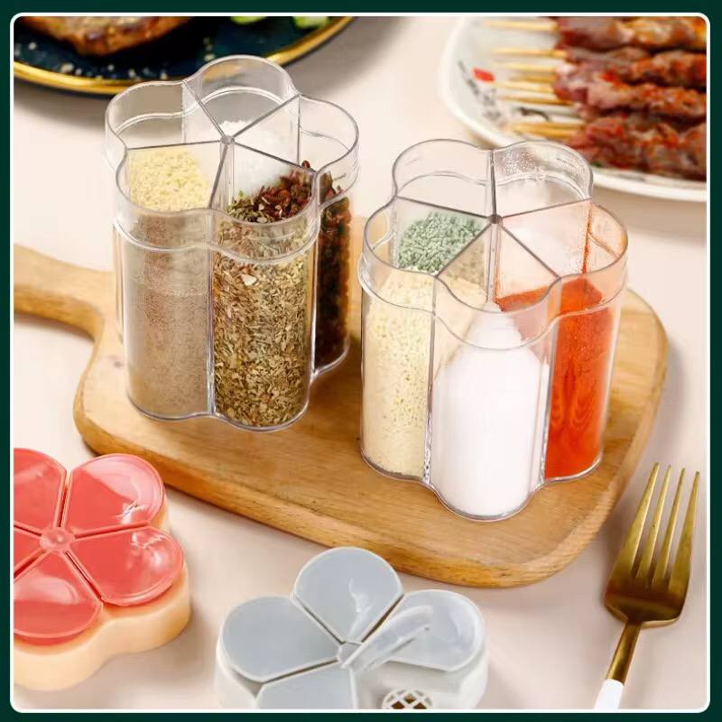 Keep your kitchen organized with this 5-in-1 seasoning bottle! .