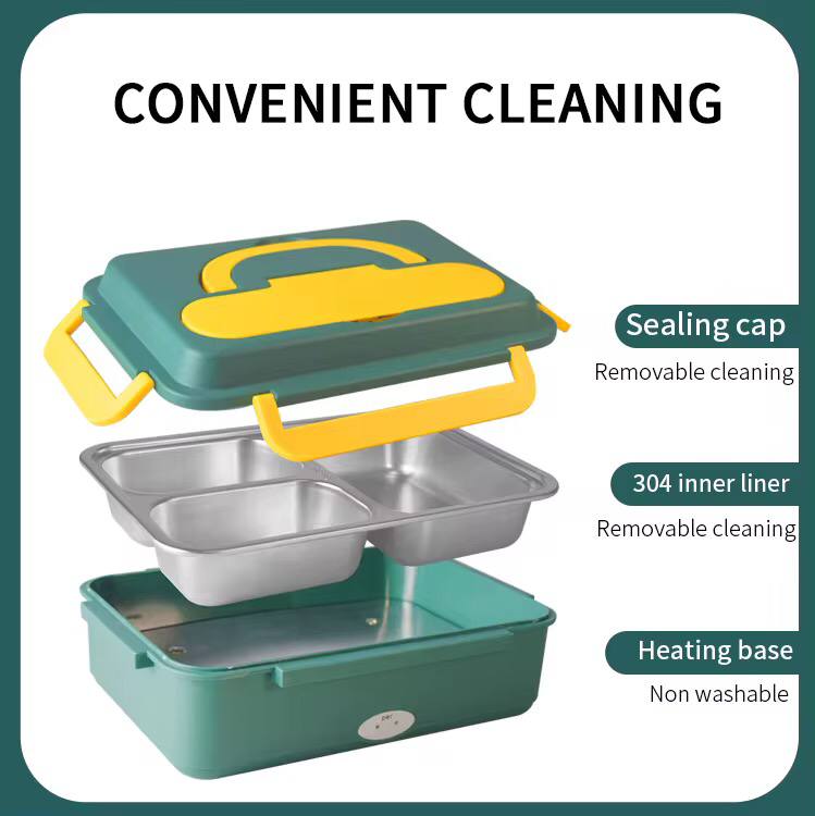 3 compartment electric lunch  box