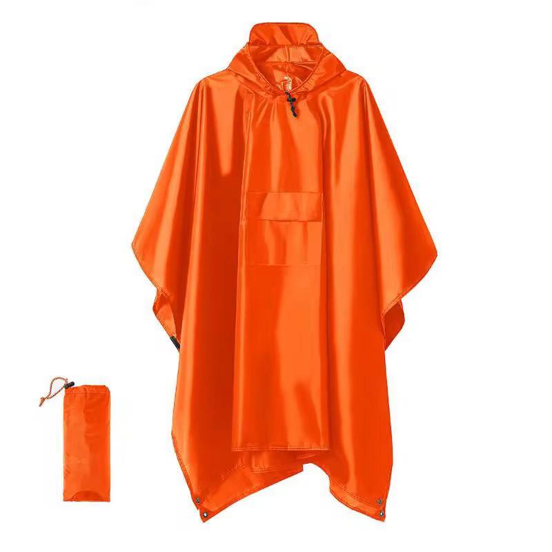 High quality unisex adult rain poncho with cap