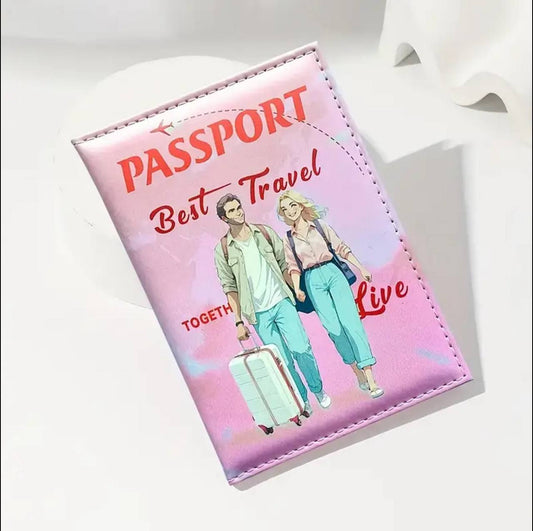 Stylish synthetic leather passport holder wallet