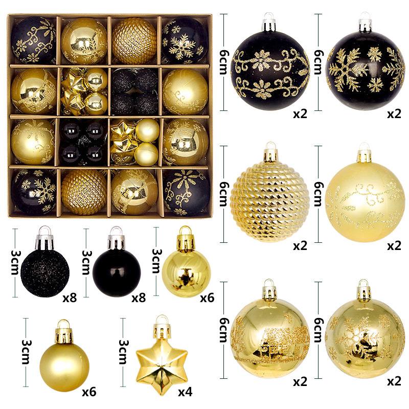 44pcs assorted  Christmas balls