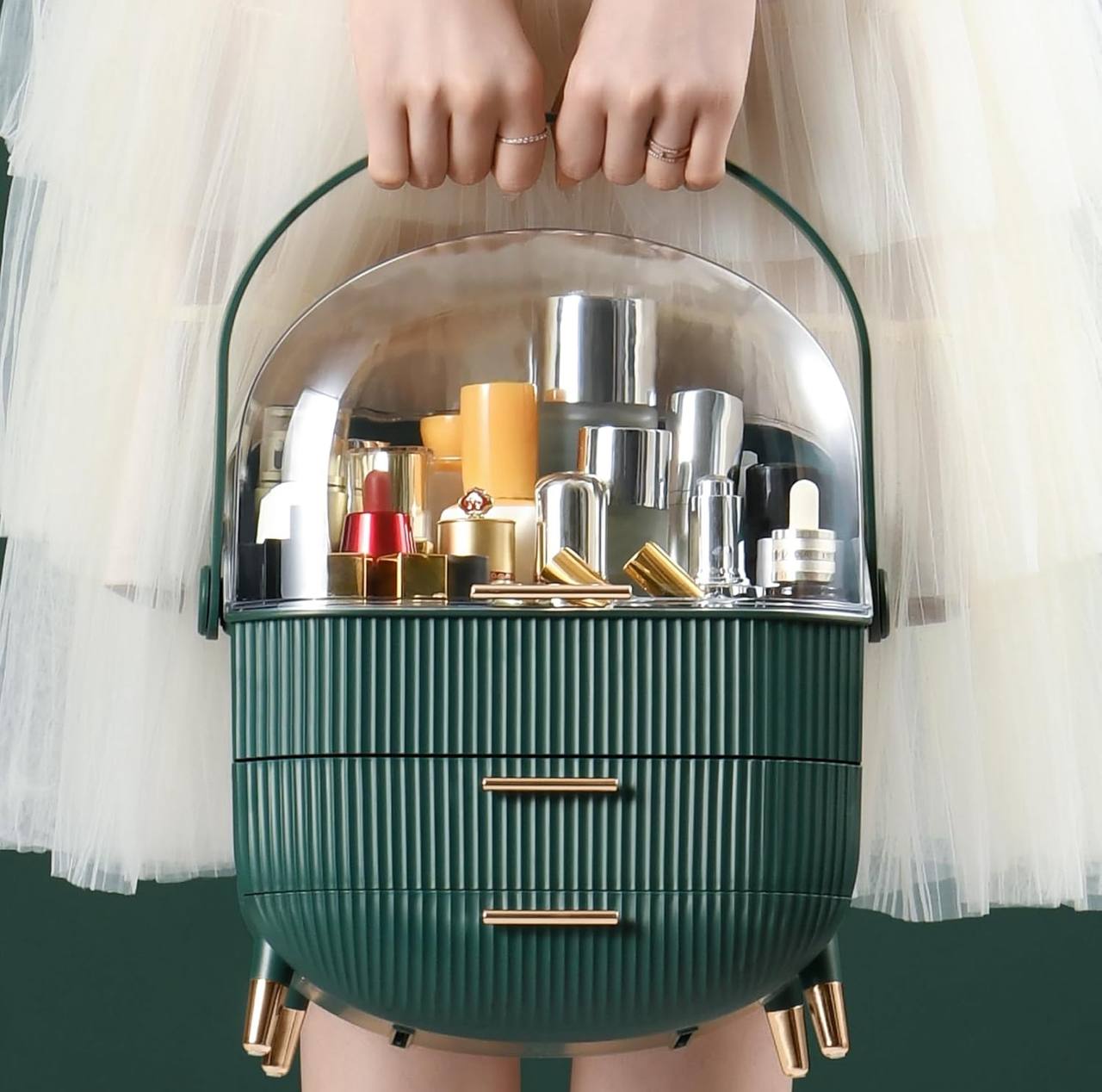 Luxury big capacity cosmetic storage box