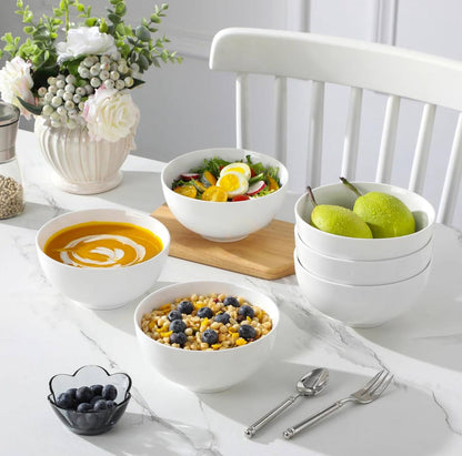 Milk white bowls