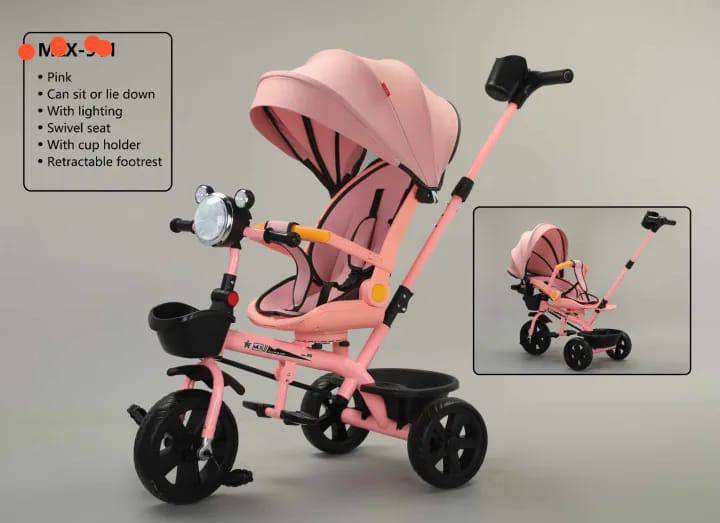 4in1 Baby Stroller Bike Rubber Tire Stroller rotateable Stroller Baby