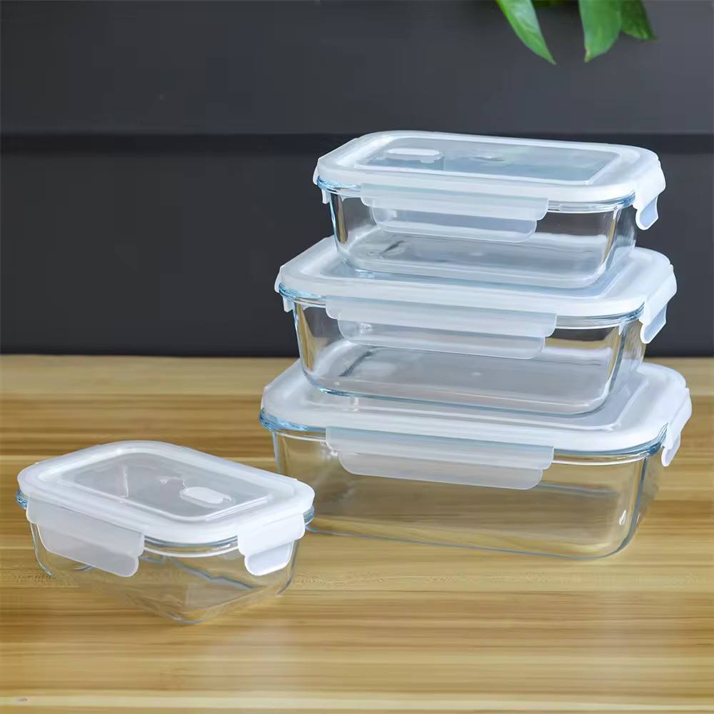 Airtight freezer safe glass storage containers