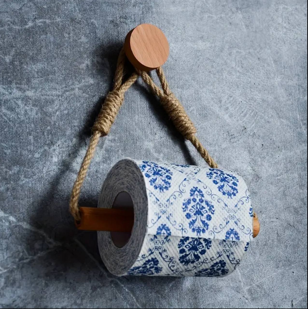 Hemp Rope with bamboo tissue Holder