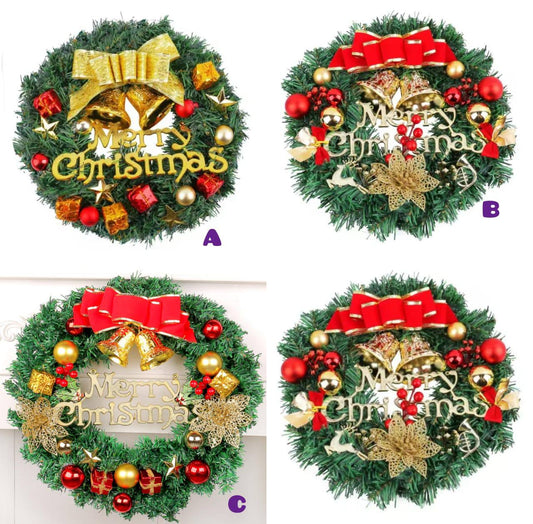 30CM FRONT DOOR CHRISTMAS WREATH DECORATION