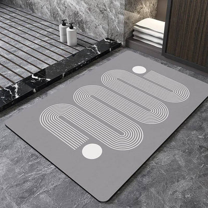 Rectangular Antislip absorbent bathroom mat