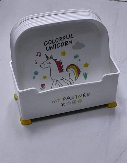 Meal general spit kids snack plates with stand