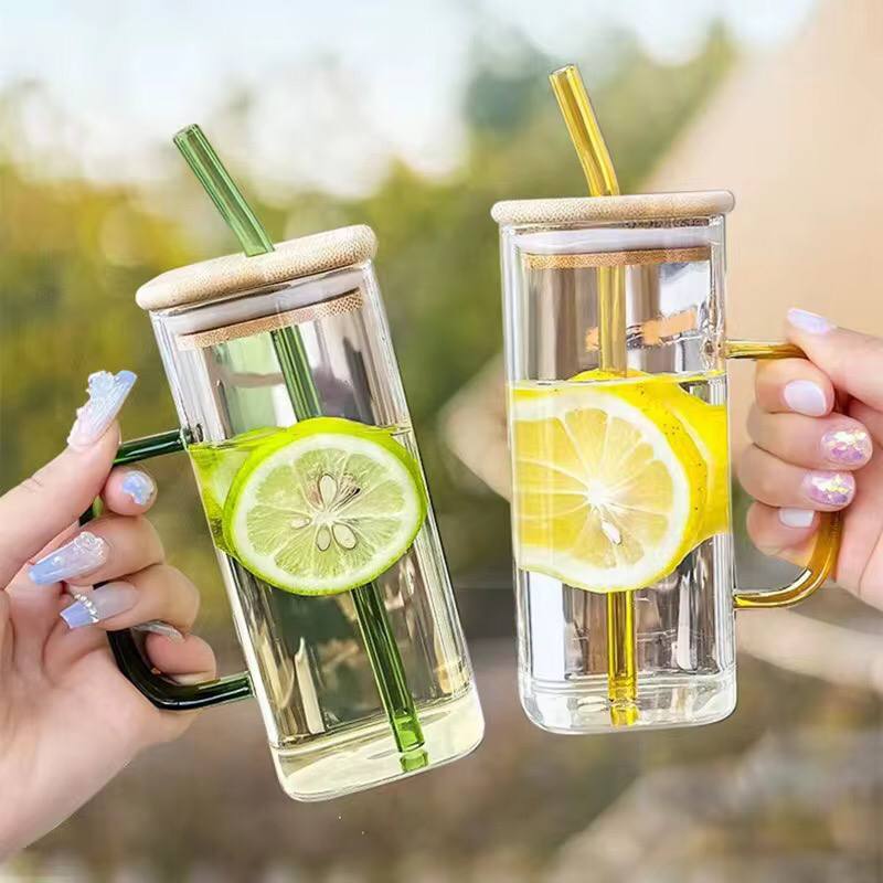 400ml Good morning Square smoothie glass cup