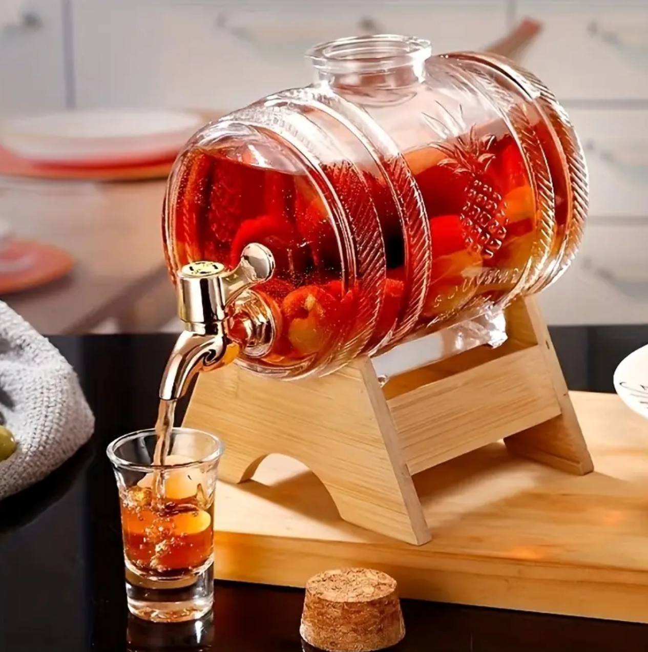 5l Wine barrel beverage dispenser