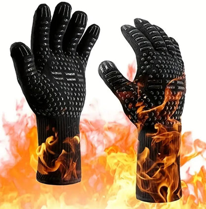 Barbeque fireproof gloves a pair