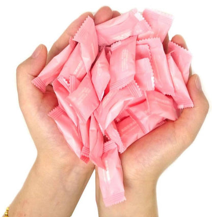 Compressed washcloth/ disposable cotton face towel.