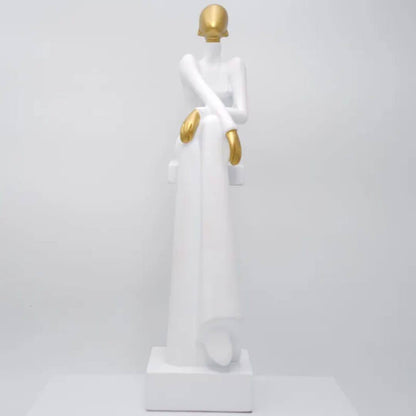 Art Resin women sitting sculpture for Home and office decoration