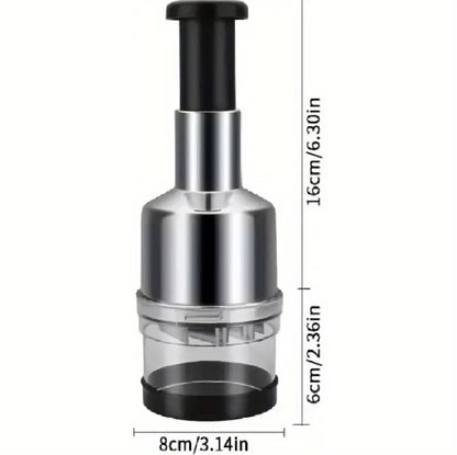 Hand pressure onion chopper