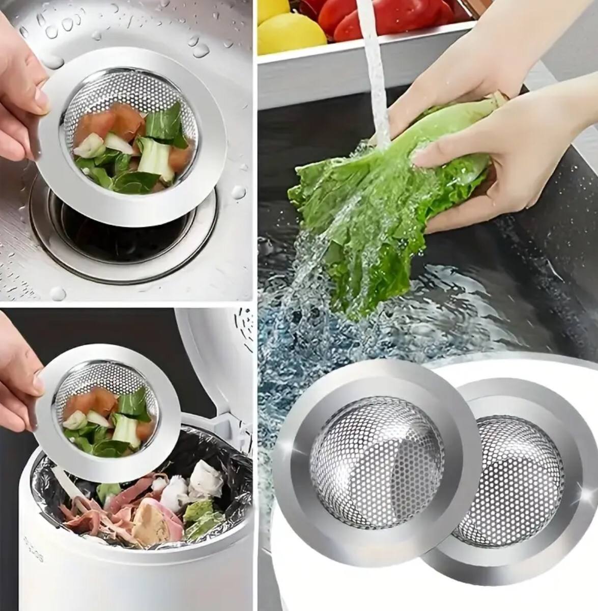 Stainless steel sink garbage strainer / Tapis Sink Size : 7.5cm Depth : 2.5cm
