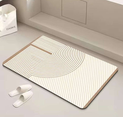 Rectangular Antislip absorbent bathroom mat