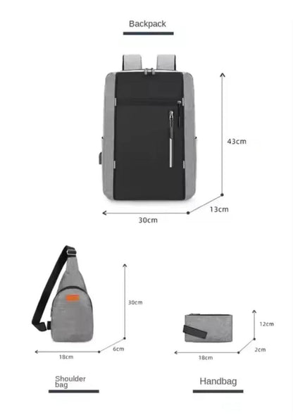 Big Capacity Casual 3 in 1 Laptop/School Backpack