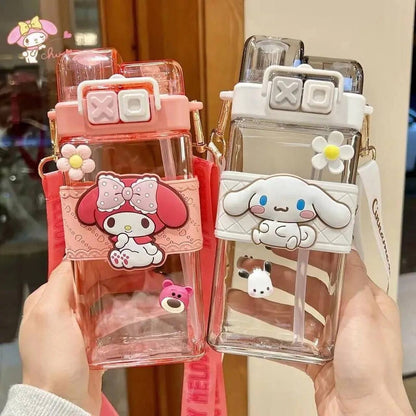 Partitioned Disney Sanrio Melody & Kuromi Double drinking water bottle 520ml