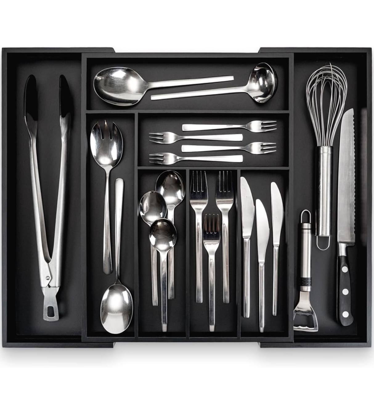 Multifunctional Bamboo drawer organizer