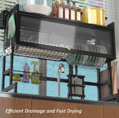 Heavy duty over the sink Rack with closable cabinet