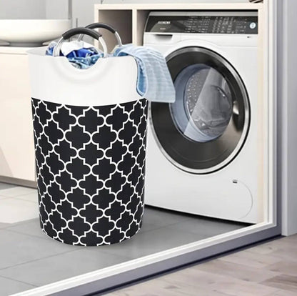 LARGE CAPACITY  LAUNDRY BASKET 82L WITH METAL HANDLES