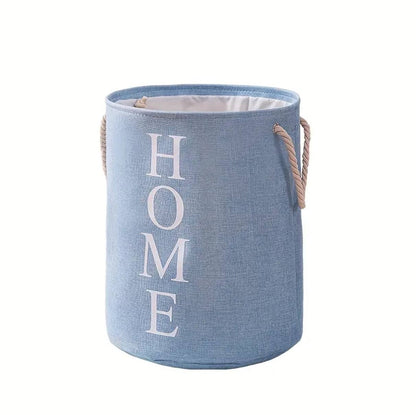 Round Cotton Linen Laundry Basket