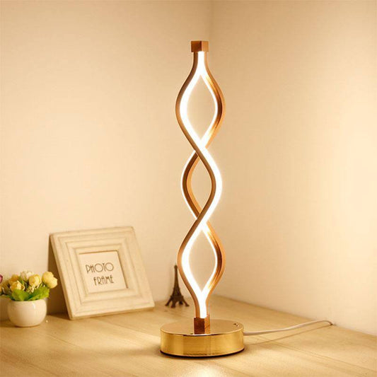 ACRYLIC CURVED METAL BASE LAMP