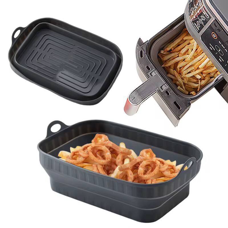Air Fryer Silicone Pot Round /Square Baking Tray Silicone Mat Modern Simple Style Non-patented Product