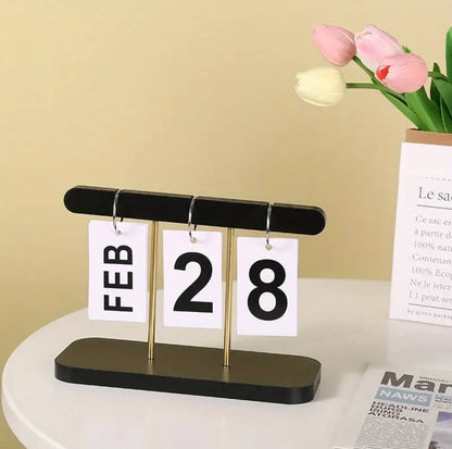 Minimalism Creative Living Room Office Decoration Wooden flip Calendar