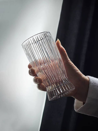 Unique Striped Aesthetic Highball Glass 6pc