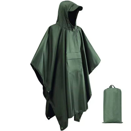 High quality unisex adult rain poncho with cap