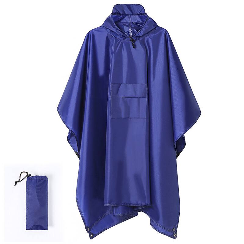High quality unisex adult rain poncho with cap