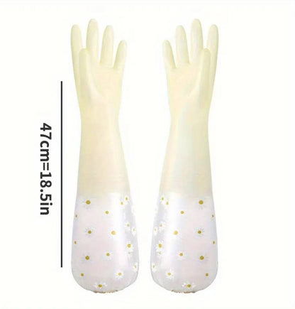 1 Pair Of Thermal Dishwashing Gloves, Thick And Durable, Waterproof Non-slip.
