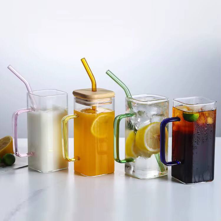 400ml Good morning Square smoothie glass cup