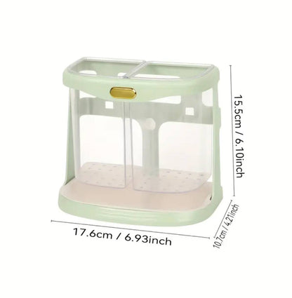 Double grid cutlery organizer