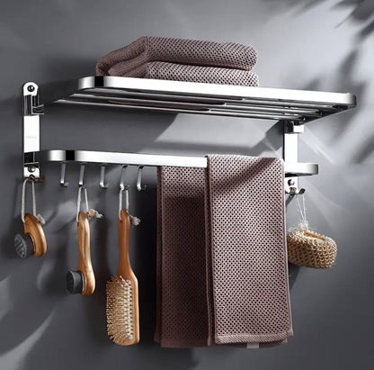 Bathroom wall mounted towel rack