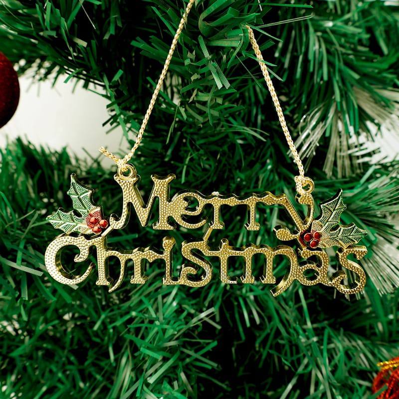 Merry Christmas Letter Hanging Sign Christmas Tree Hanging Pendant