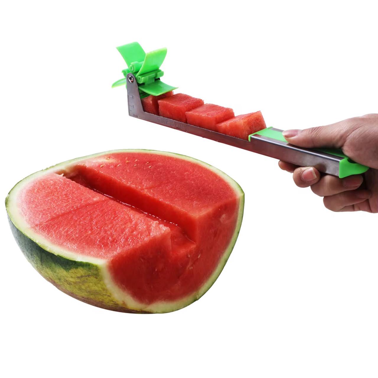 Windmill melon slicer