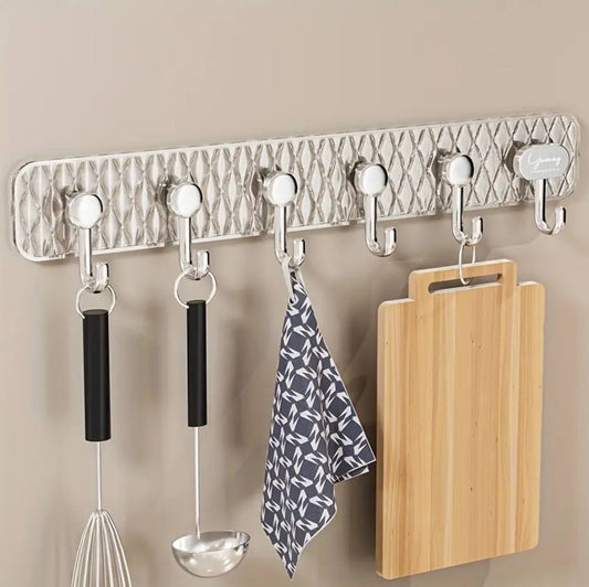Luxury Six-Row Adhesive Hooks