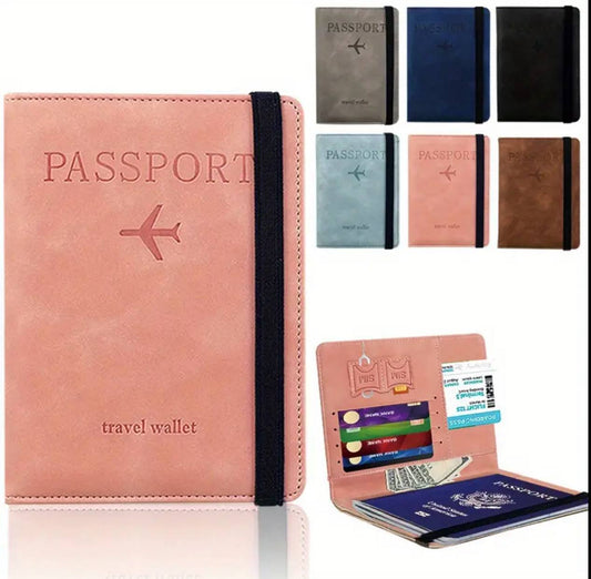 Leather passport holder wallet