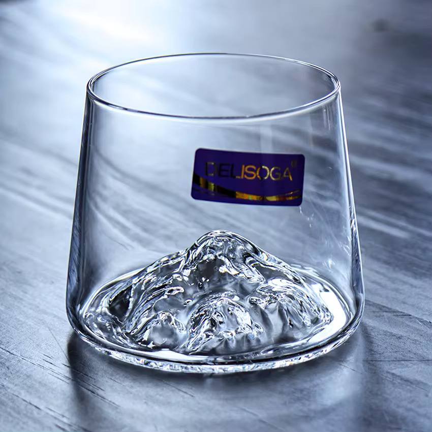 Mountain shape whiskey Glass cup 6pc