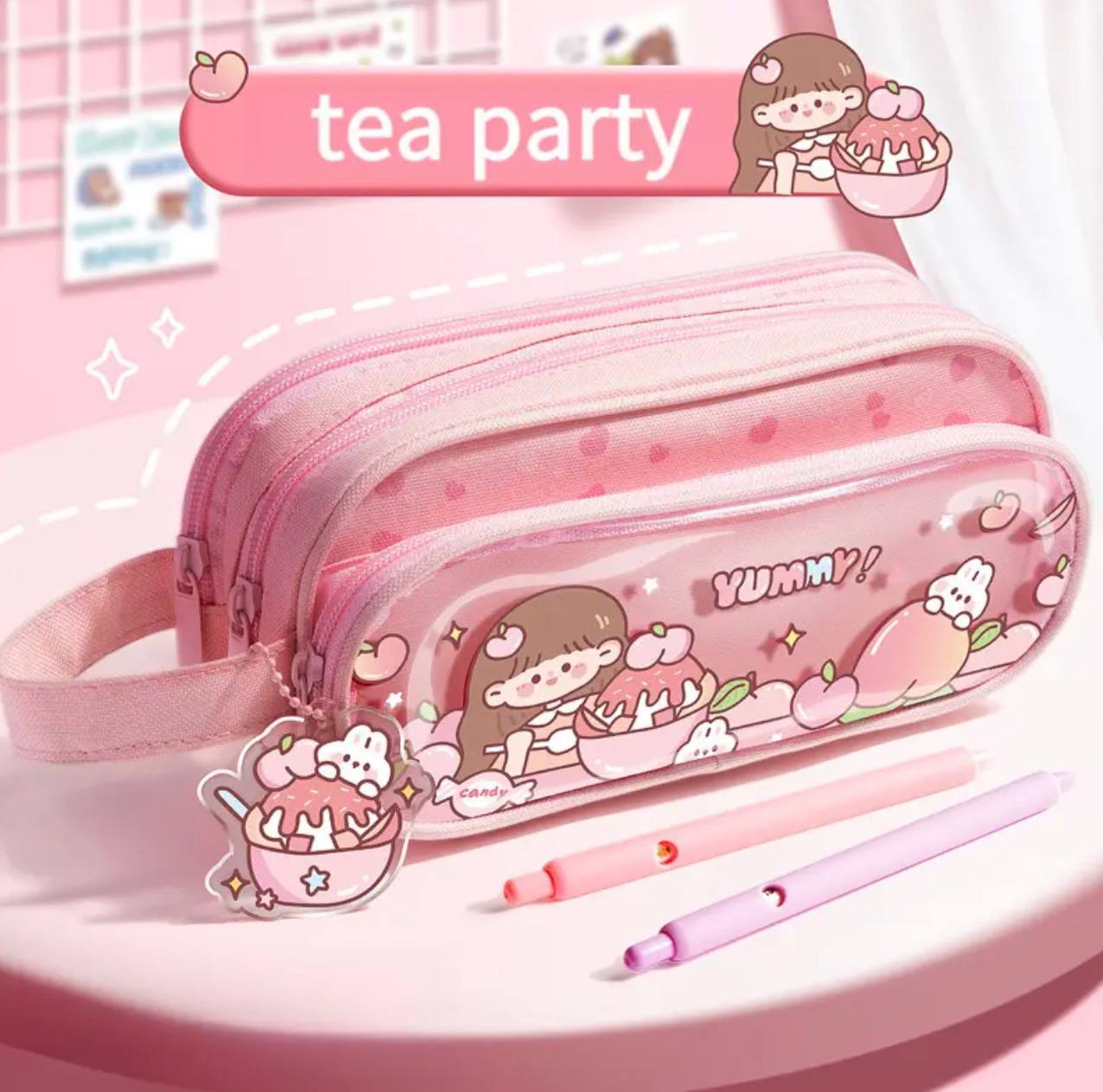 LARGE CAPACITY 3 LAYER PORTABLE PENCIL POUCH / PENCIL CASE