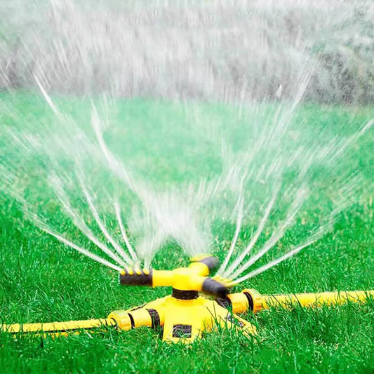 New Garden Sprinklers with inlet and outlet  Automatic Watering Grass Lawn 360 Degree Rotating Water Sprinkler.