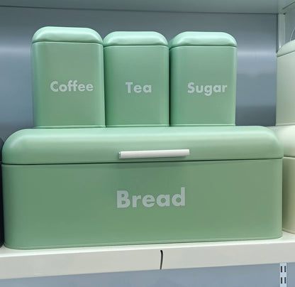 Bread Bin with Three Canister Set