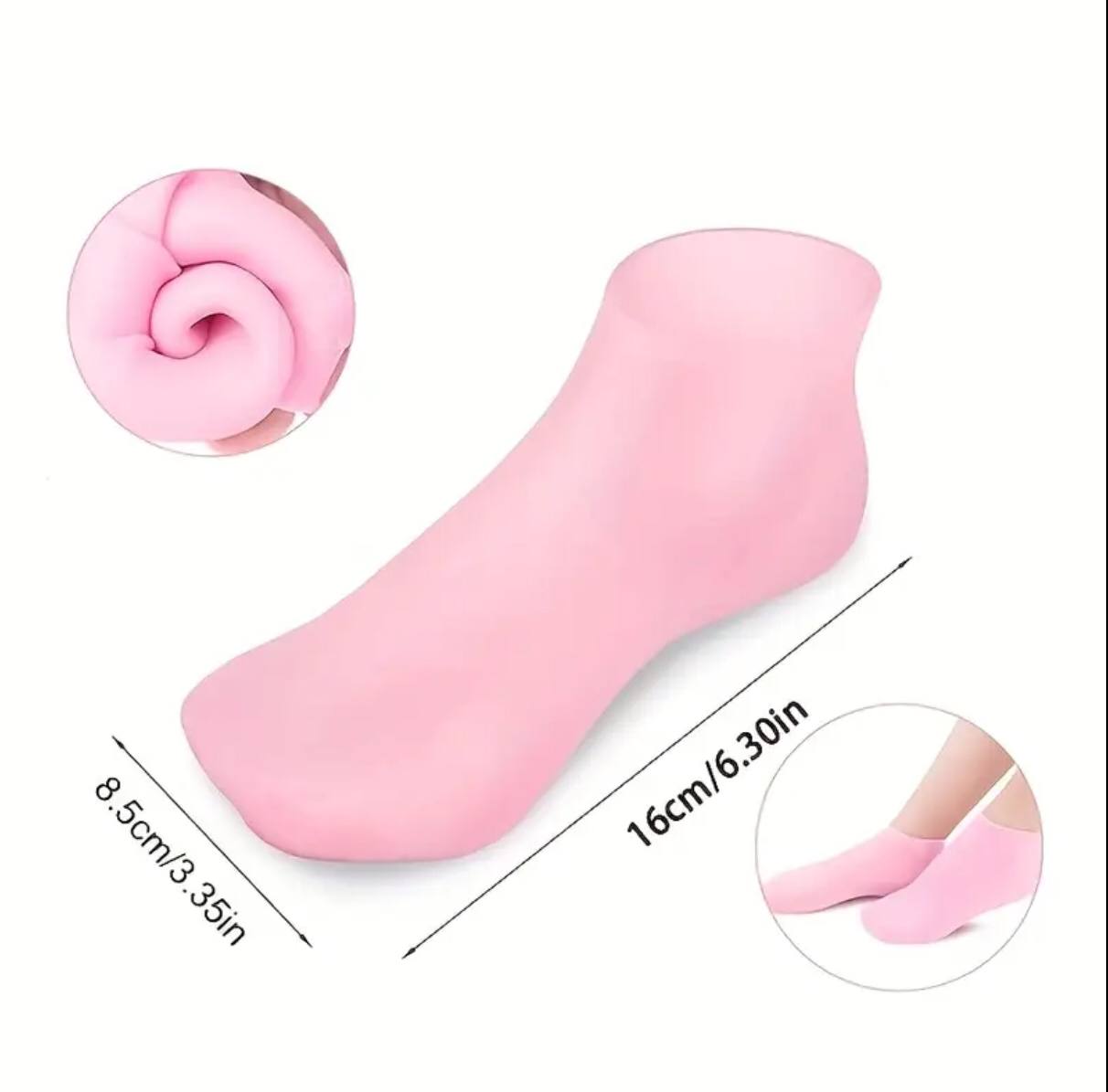 Silicone Moisturizing Spa Gel Heel Socks Pair