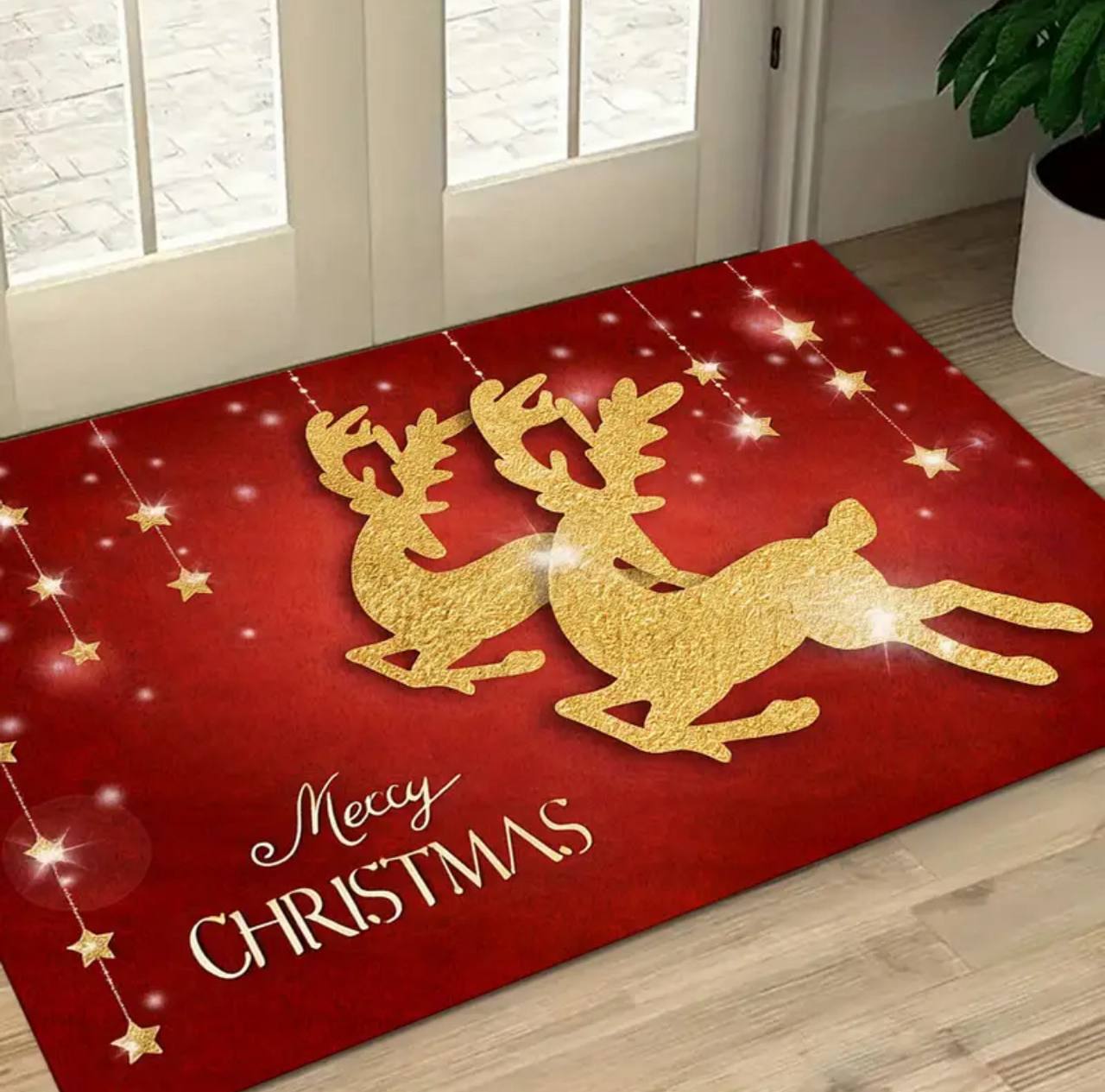 Merry Christmas Doormat 
Decorative Xmas Holiday Front Door Mat 
Size: 50x80cm